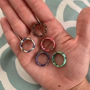 Set of 5 Groove Life silicone wedding rings